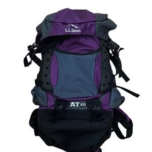 L.L. Bean AT 35 Hiking Backpack Purple Gray Internal Frame Trek Pack Backpacking